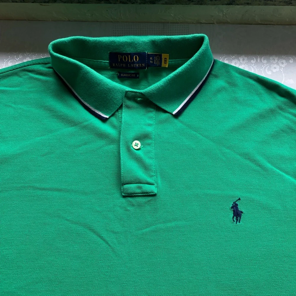 Polo Ralph Lauren Kelly Green Polo Shirt Men’s Size XL Classic-Fit Golf Casual